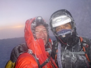 Auf dem Gipfel des Cotopaxi - Diego und Peter